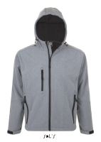 SOL'S REPLAY MEN - Kapucnis felső SOFTSHELL Grey Melange